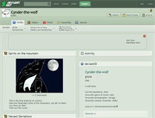 Tablet Screenshot of cynder-the-wolf.deviantart.com