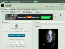 Tablet Screenshot of deathuriel.deviantart.com