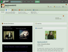 Tablet Screenshot of maximumalix92.deviantart.com