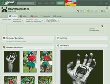 Tablet Screenshot of heartbreakkid123.deviantart.com