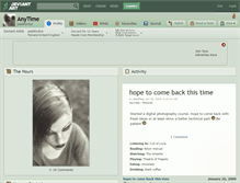 Tablet Screenshot of anytime.deviantart.com