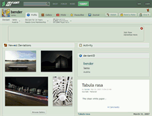 Tablet Screenshot of bender.deviantart.com