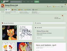 Tablet Screenshot of disney-prince-club.deviantart.com