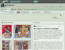 Tablet Screenshot of gekkodimoria.deviantart.com