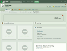 Tablet Screenshot of deathstarr.deviantart.com