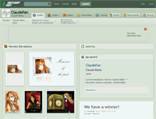 Tablet Screenshot of claudefan.deviantart.com