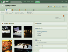 Tablet Screenshot of nobodynosound.deviantart.com