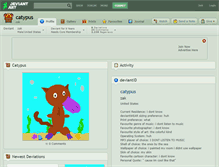 Tablet Screenshot of catypus.deviantart.com