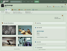 Tablet Screenshot of geckorange.deviantart.com