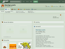 Tablet Screenshot of dancing-lucario.deviantart.com