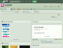 Tablet Screenshot of coreldesign.deviantart.com