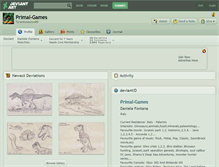 Tablet Screenshot of primal-games.deviantart.com