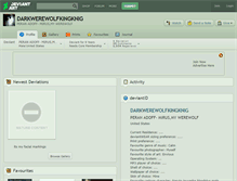 Tablet Screenshot of darkwerewolfkingknig.deviantart.com