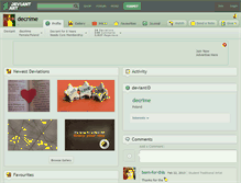 Tablet Screenshot of decrime.deviantart.com