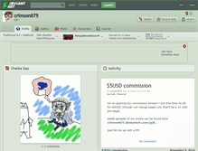 Tablet Screenshot of crimson875.deviantart.com