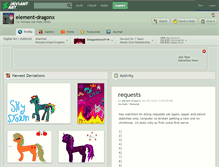 Tablet Screenshot of element-dragonx.deviantart.com