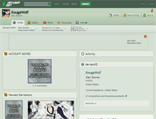 Tablet Screenshot of kougawolf.deviantart.com