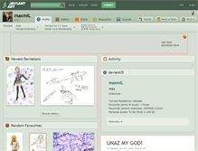 Tablet Screenshot of maxmil.deviantart.com