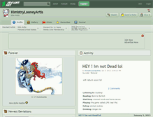 Tablet Screenshot of kimistrylooneyartis.deviantart.com