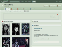 Tablet Screenshot of flamestodust.deviantart.com