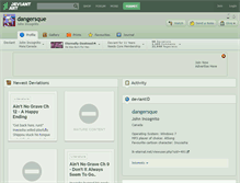 Tablet Screenshot of dangersque.deviantart.com
