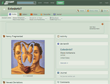 Tablet Screenshot of exiledartist.deviantart.com
