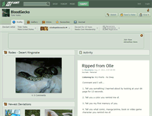 Tablet Screenshot of bloodgecko.deviantart.com