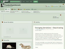 Tablet Screenshot of freedomheartskennels.deviantart.com