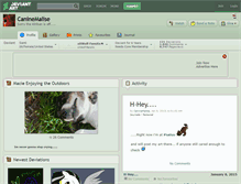Tablet Screenshot of caninemalise.deviantart.com
