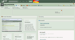 Desktop Screenshot of herlovelysuicide.deviantart.com