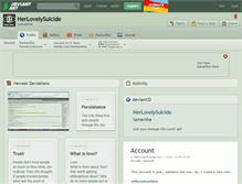 Tablet Screenshot of herlovelysuicide.deviantart.com