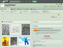 Tablet Screenshot of crazyzimfangurl.deviantart.com