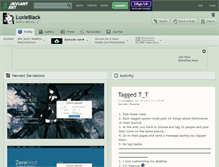 Tablet Screenshot of luxieblack.deviantart.com