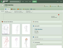 Tablet Screenshot of chiki-monkey.deviantart.com