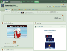 Tablet Screenshot of dragonfire1000.deviantart.com