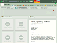 Tablet Screenshot of herodrake.deviantart.com