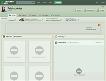 Tablet Screenshot of fatal-cookies.deviantart.com