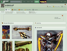 Tablet Screenshot of lorddarkwolf.deviantart.com