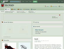 Tablet Screenshot of neko-vampire.deviantart.com