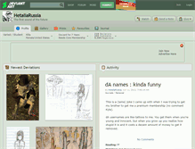 Tablet Screenshot of hetaliarussia.deviantart.com