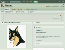 Tablet Screenshot of dobermans.deviantart.com