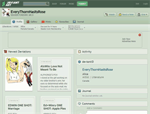 Tablet Screenshot of everythornhasitsrose.deviantart.com
