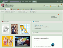 Tablet Screenshot of kotome-sama.deviantart.com