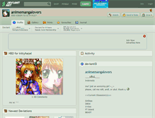 Tablet Screenshot of animemangalovers.deviantart.com