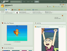 Tablet Screenshot of platypus12.deviantart.com