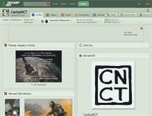 Tablet Screenshot of carlosnct.deviantart.com
