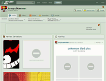 Tablet Screenshot of jonnyrubberman.deviantart.com