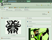 Tablet Screenshot of darkfoxblade.deviantart.com