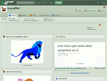 Tablet Screenshot of icewolf961.deviantart.com