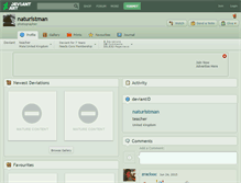 Tablet Screenshot of naturistman.deviantart.com
